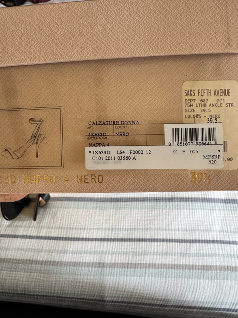 Prada Black Leather Strappy Stiletto Sandals - Picture 6 of 7